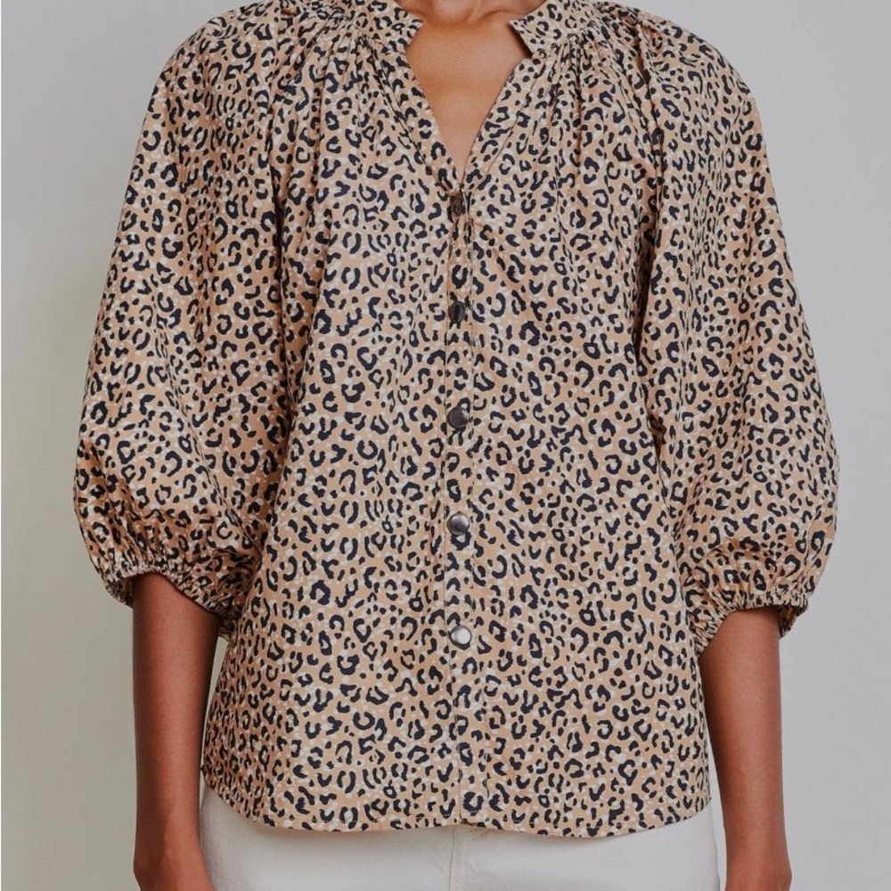 Apiece Apart Mitte blouse size 4 leopard print